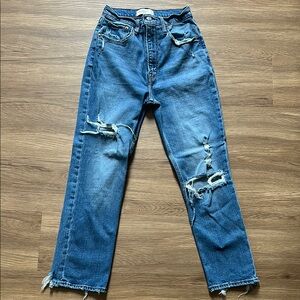 Abercrombie & Fitch Blue Straight Leg Jeans